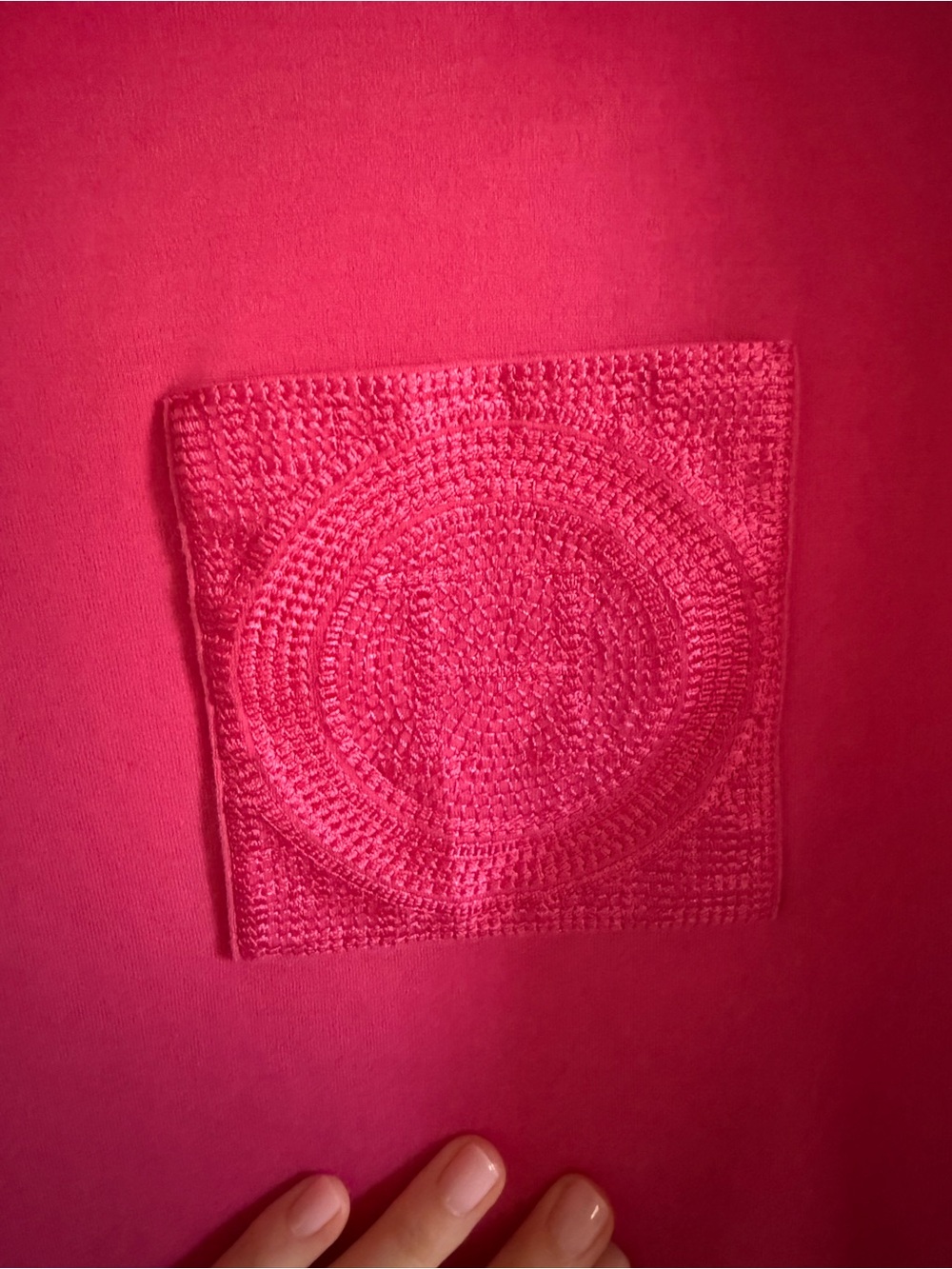 Hermes Pink Mosaic H Tee Shirt Dress with Chest Pocket - Picture 4 of 8